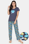 Rosaline U&I Knit Cotton Pyjama Set - Ocean Cavern — thumbnail 1